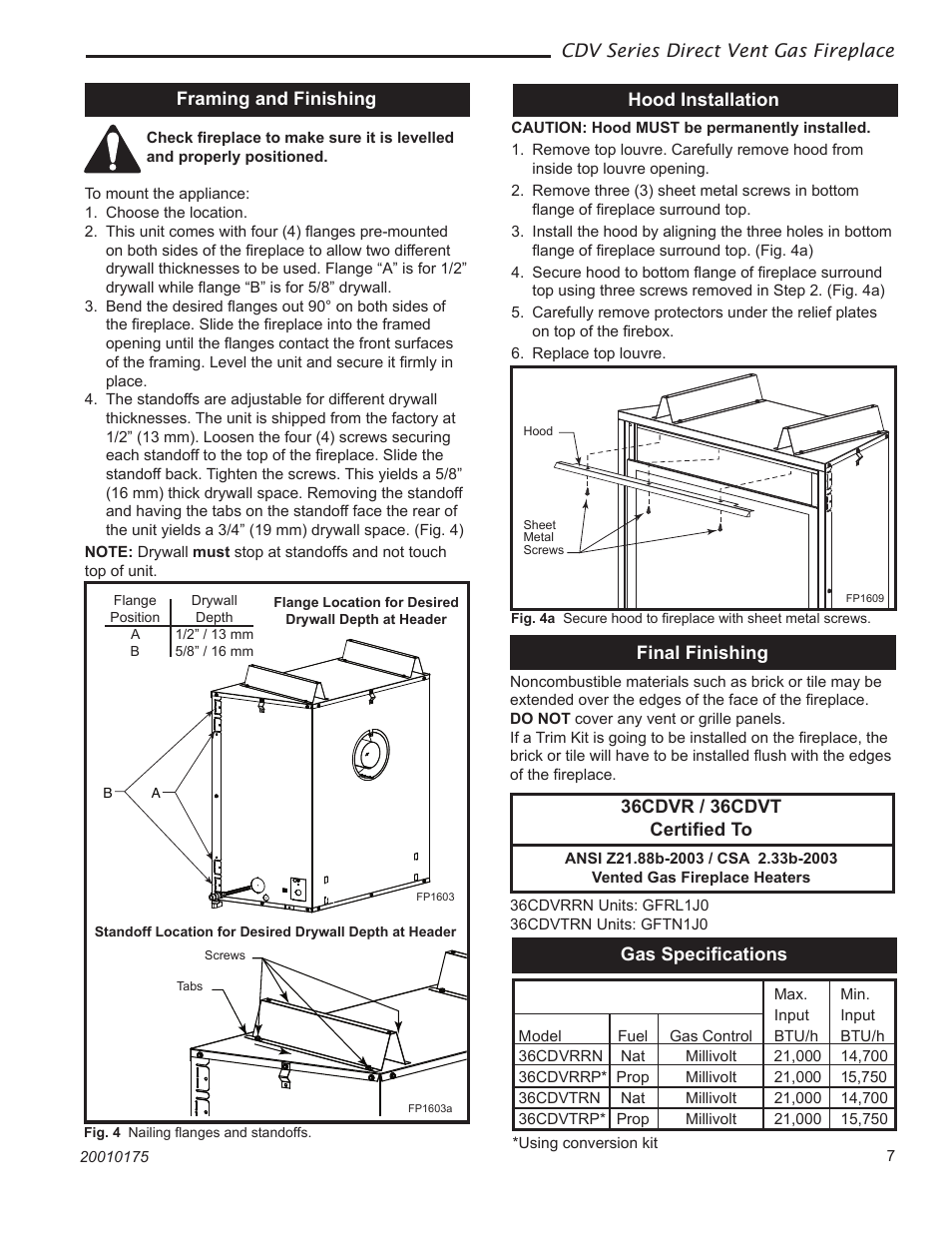 Vermont Casting 36CDVTRN User Manual | Page 7 / 40