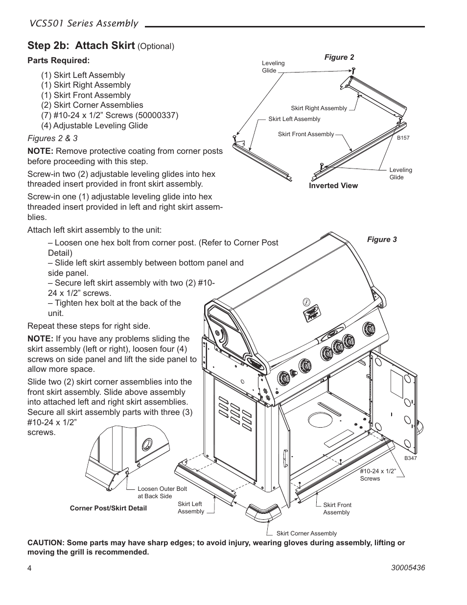 Step 2b: attach skirt | Vermont Casting VCS501 User Manual | Page 4 / 18