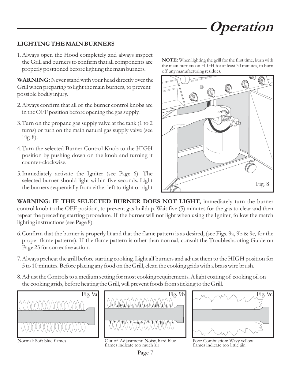 Operation | Vermont Casting VCS4106 User Manual | Page 13 / 30