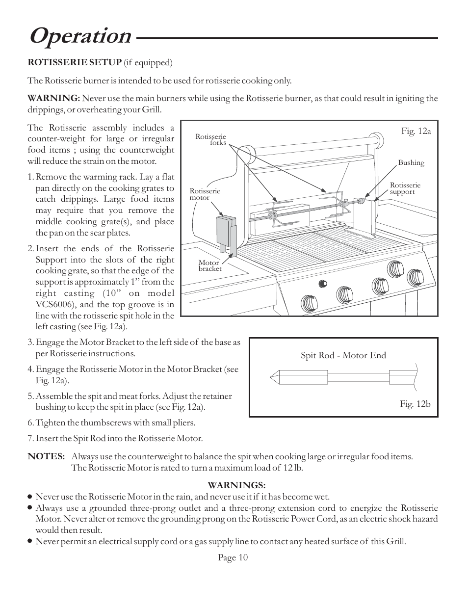 Operation | Vermont Casting VCS4106 User Manual | Page 16 / 30