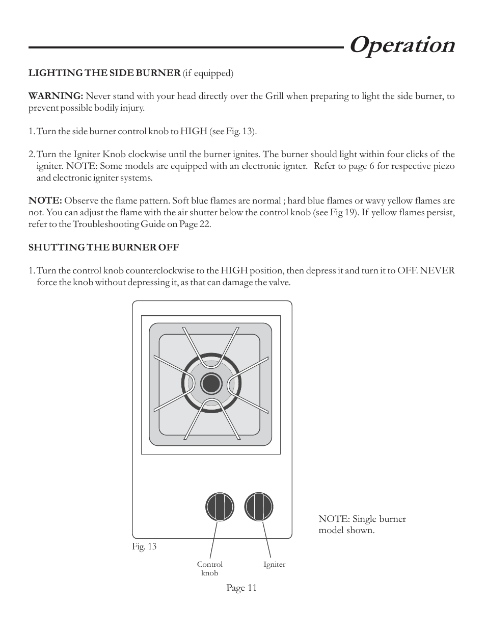 Operation | Vermont Casting VCS4106 User Manual | Page 17 / 30