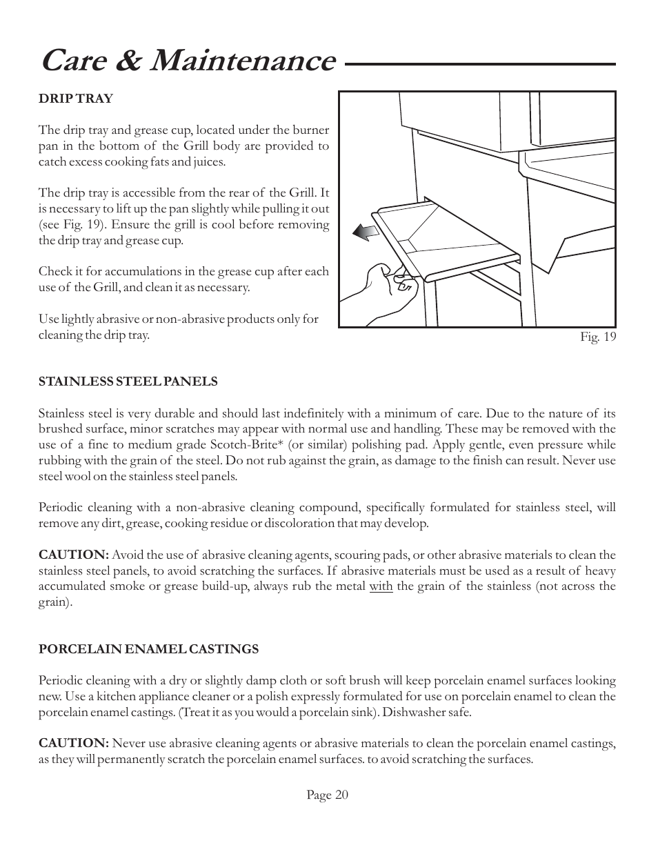 Care & maintenance | Vermont Casting VCS4106 User Manual | Page 26 / 30