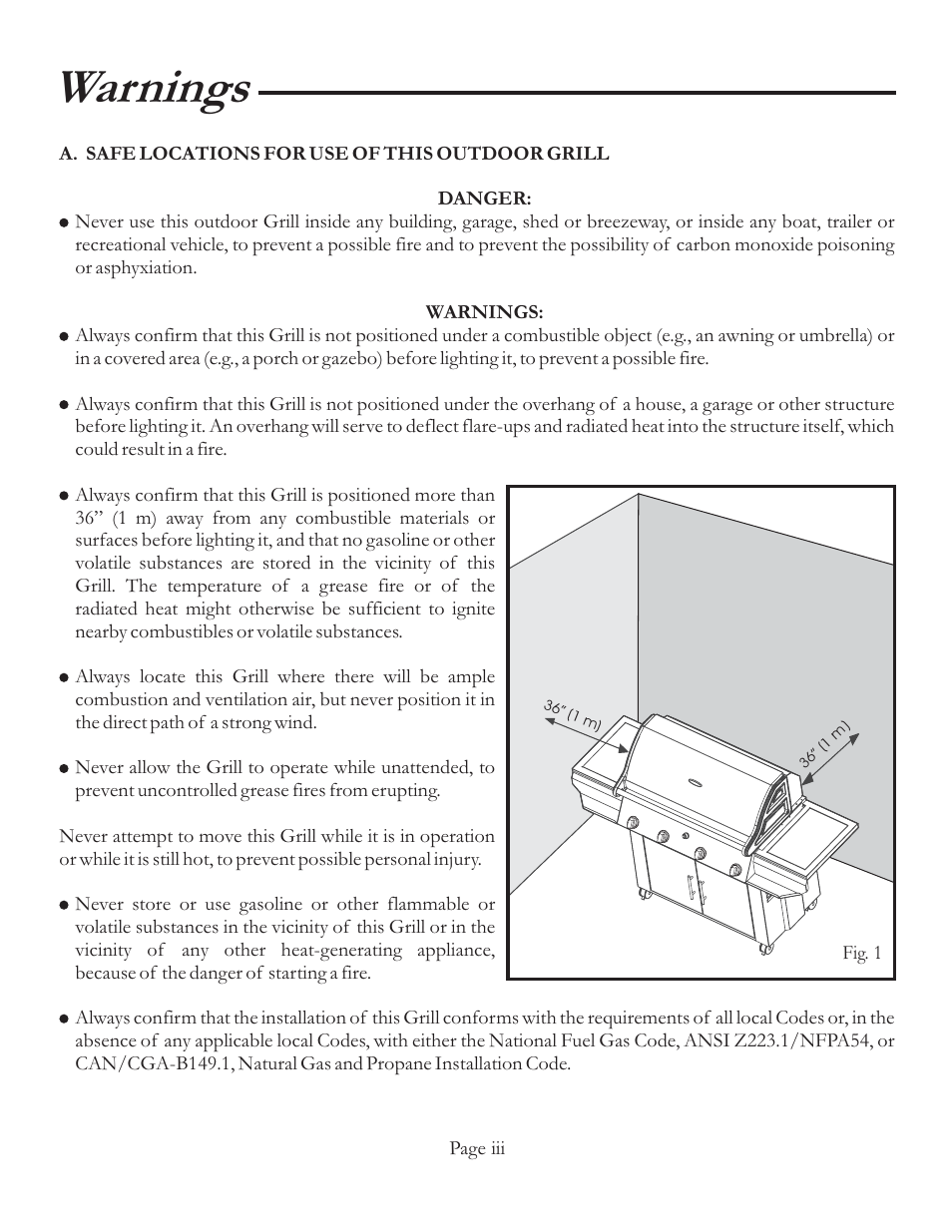 Warnings | Vermont Casting VCS4106 User Manual | Page 4 / 30