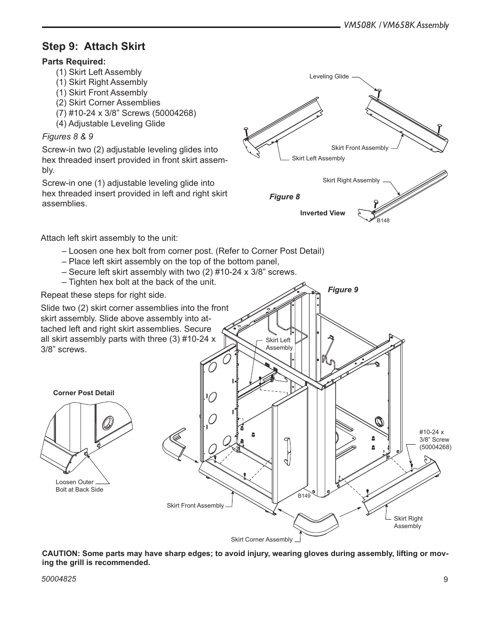 Step 9: attach skirt | Vermont Casting VM508K User Manual | Page 9 / 20