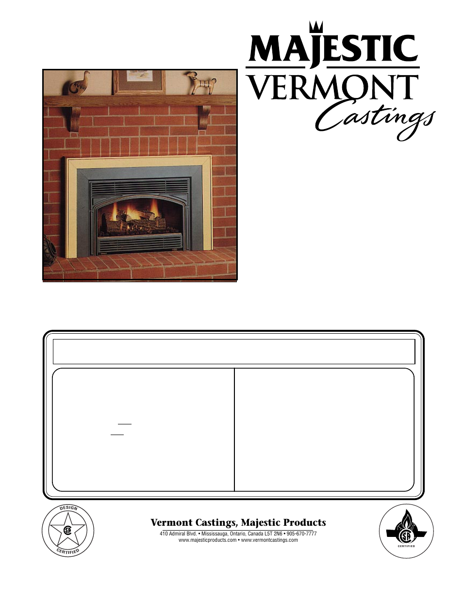 Vermont Casting RHEDV25 User Manual | 38 pages