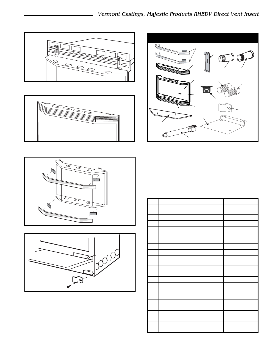 He25btkp replacement parts | Vermont Casting RHEDV25 User Manual | Page 25 / 38