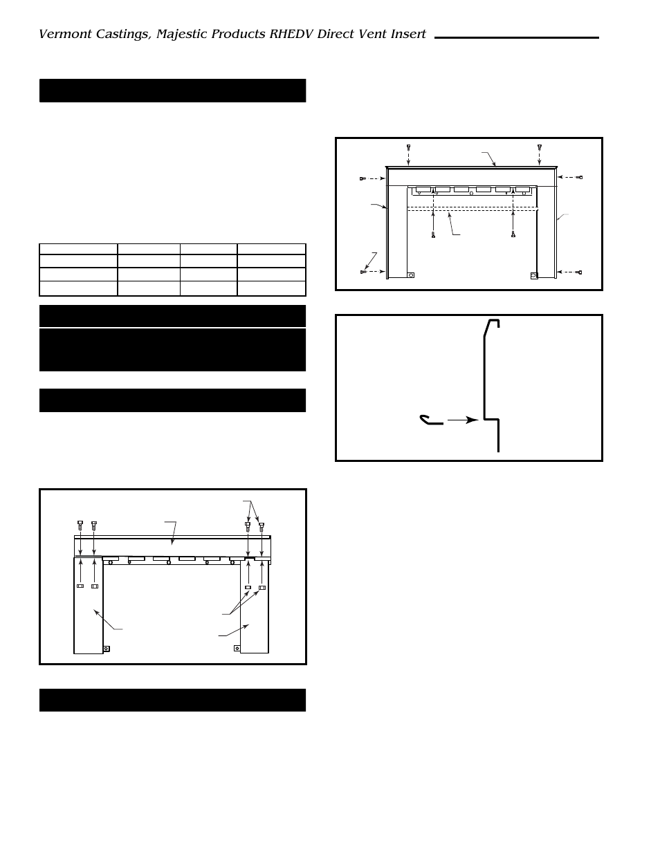 A4 riser kits, Frame assembly, Trim assembly | Vermont Casting RHEDV25 User Manual | Page 26 / 38