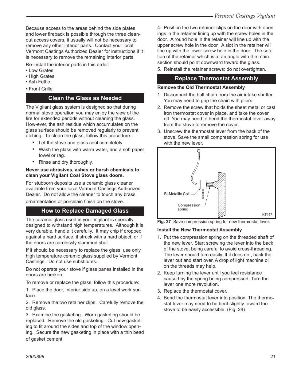 Vermont Casting 2310 User Manual | Page 21 / 28