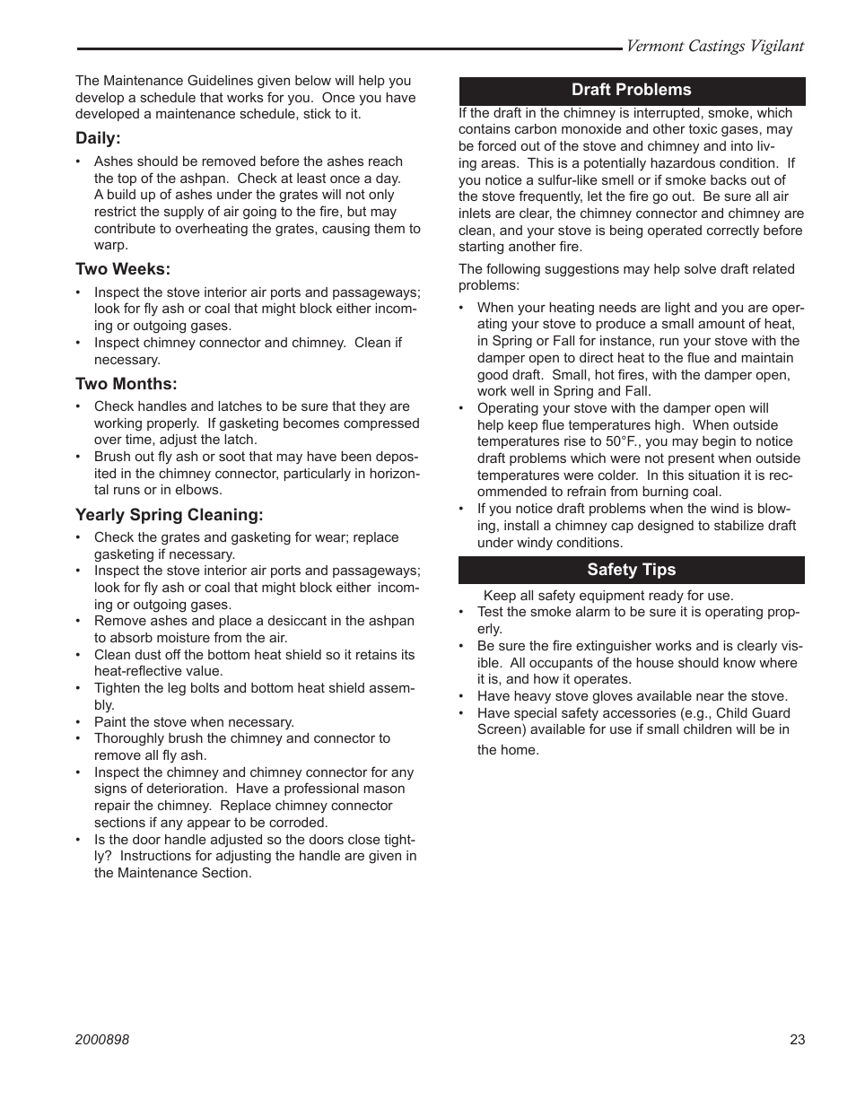Vermont Casting 2310 User Manual | Page 23 / 28