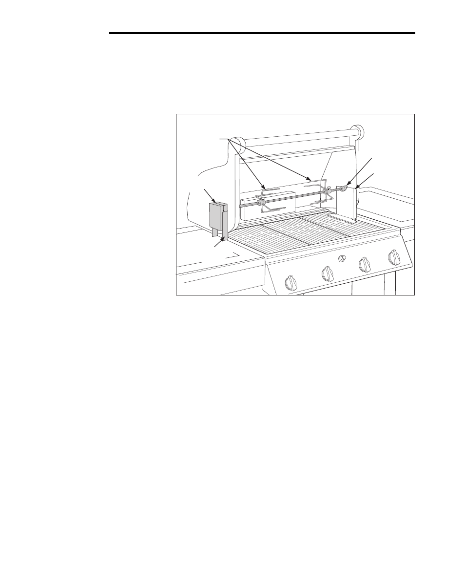 Operation, Rotisserie setup (optional for model cf9050) | Vermont Casting CF9080 User Manual | Page 16 / 31