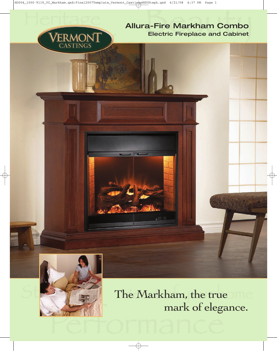Vermont Casting Allura-Fire Markham Combo MKWOA33 User Manual | 2 pages