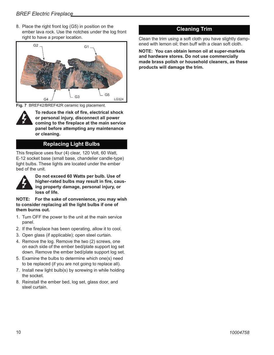 Vermont Casting BREF30 User Manual | Page 10 / 24