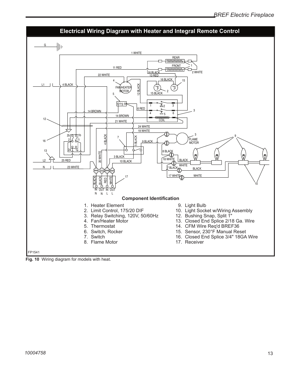 Bref electric fireplace | Vermont Casting BREF30 User Manual | Page 13 / 24