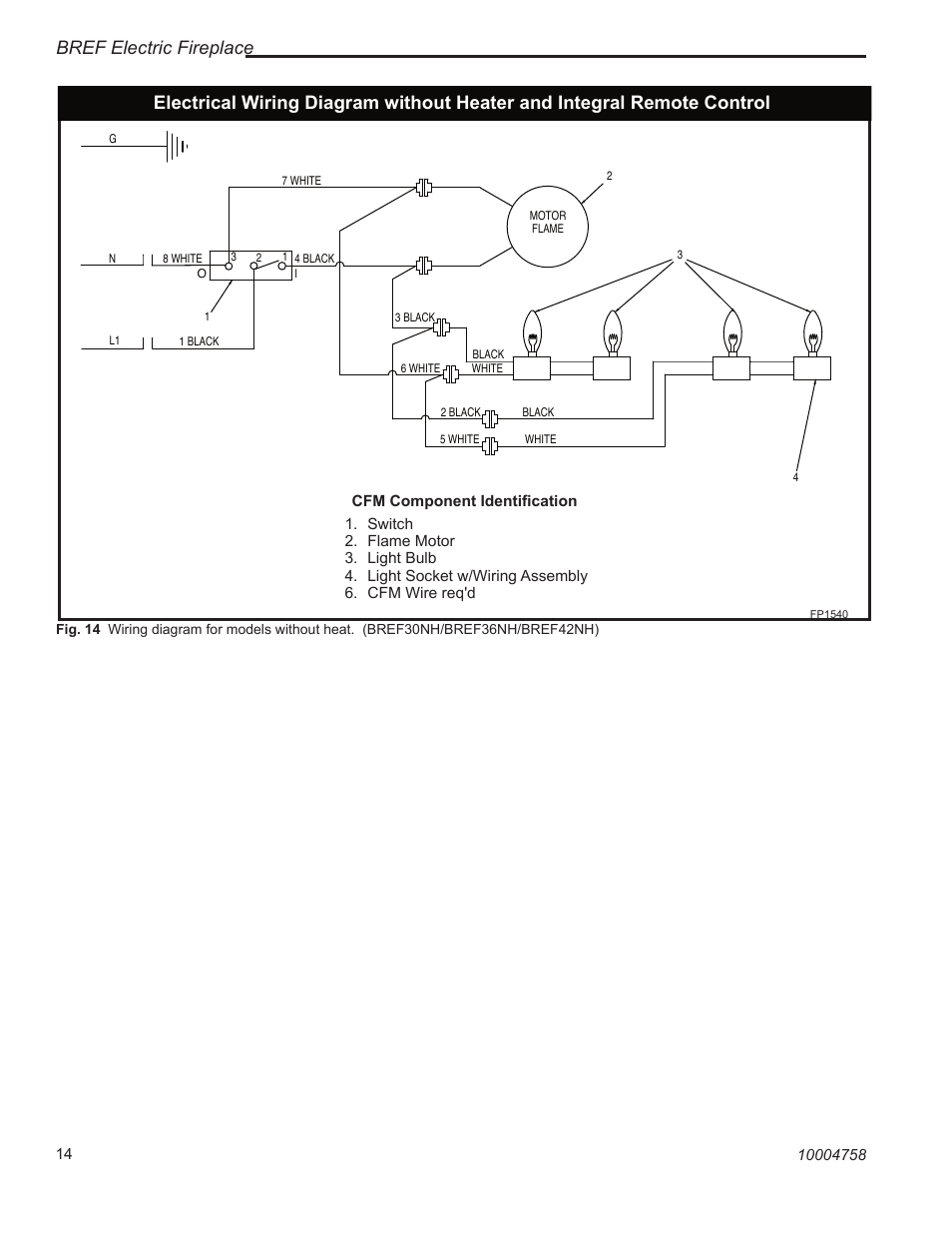 Bref electric fireplace | Vermont Casting BREF30 User Manual | Page 14 / 24