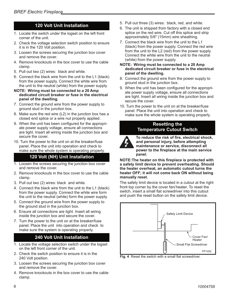 Vermont Casting BREF30 User Manual | Page 8 / 24