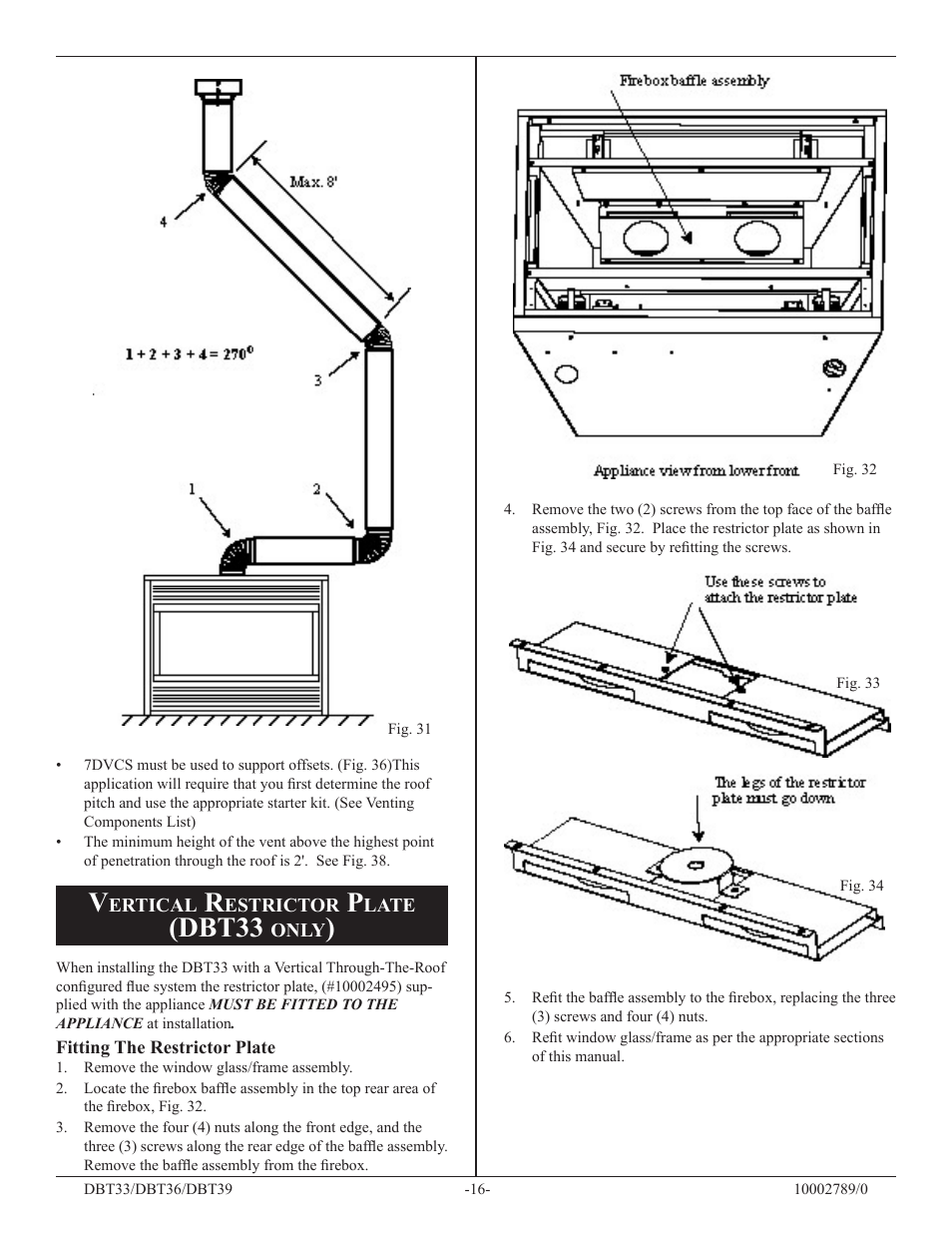 Dbt33 | Vermont Casting DBT36 User Manual | Page 16 / 34