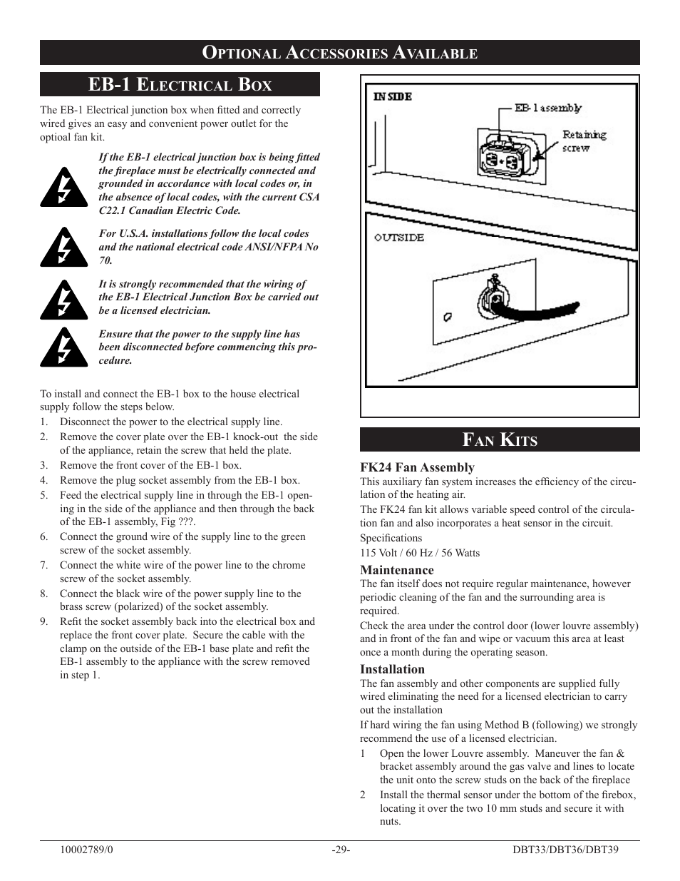 Eb-1 e | Vermont Casting DBT36 User Manual | Page 29 / 34