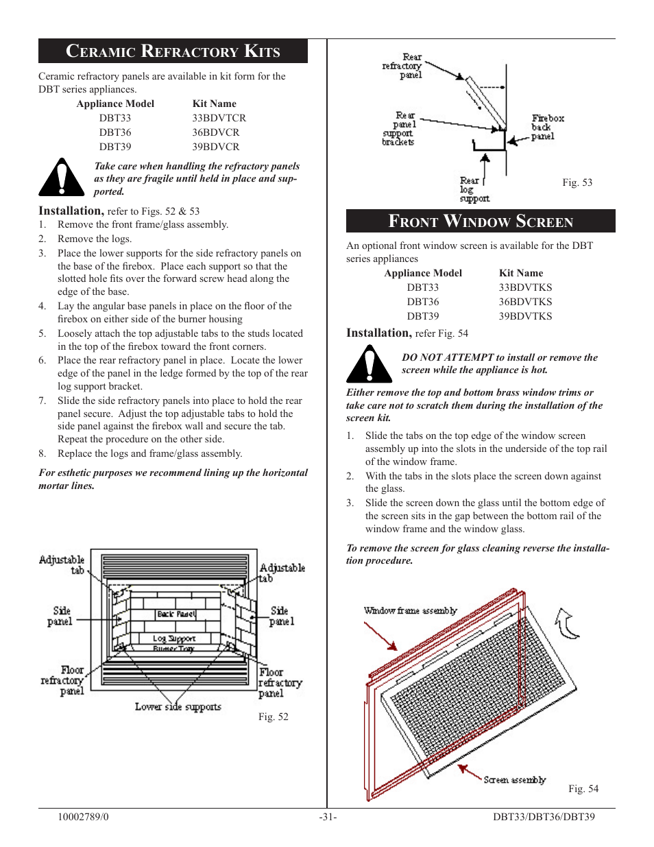 Vermont Casting DBT36 User Manual | Page 31 / 34