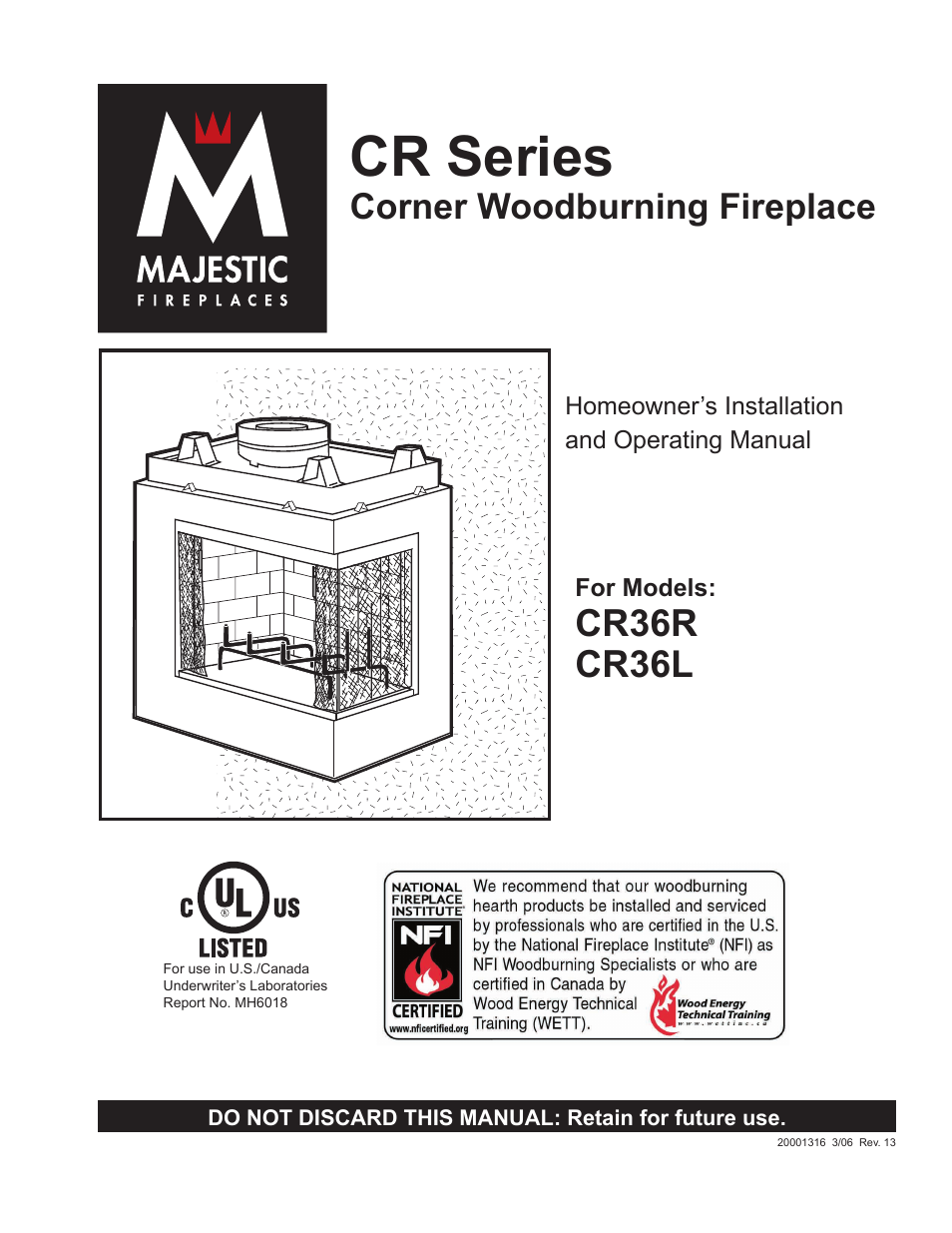 Vermont Casting CR36L User Manual | 24 pages