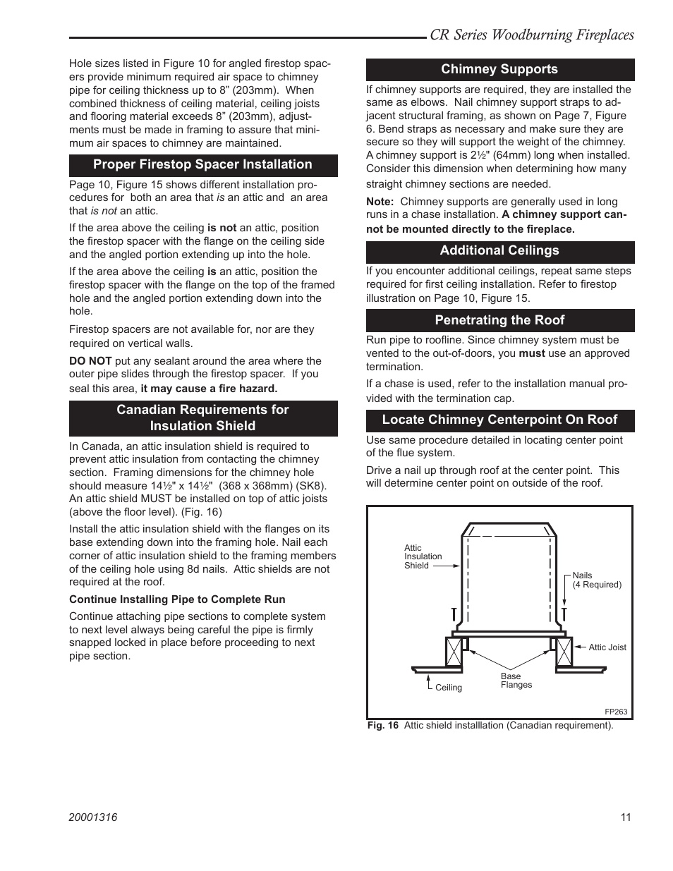 Cr series woodburning fireplaces | Vermont Casting CR36L User Manual | Page 11 / 24