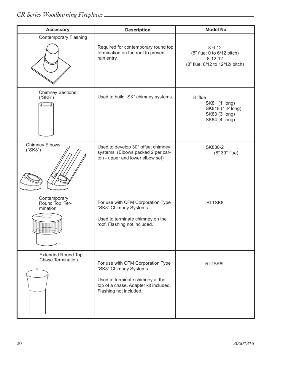Cr series woodburning fireplaces | Vermont Casting CR36L User Manual | Page 20 / 24