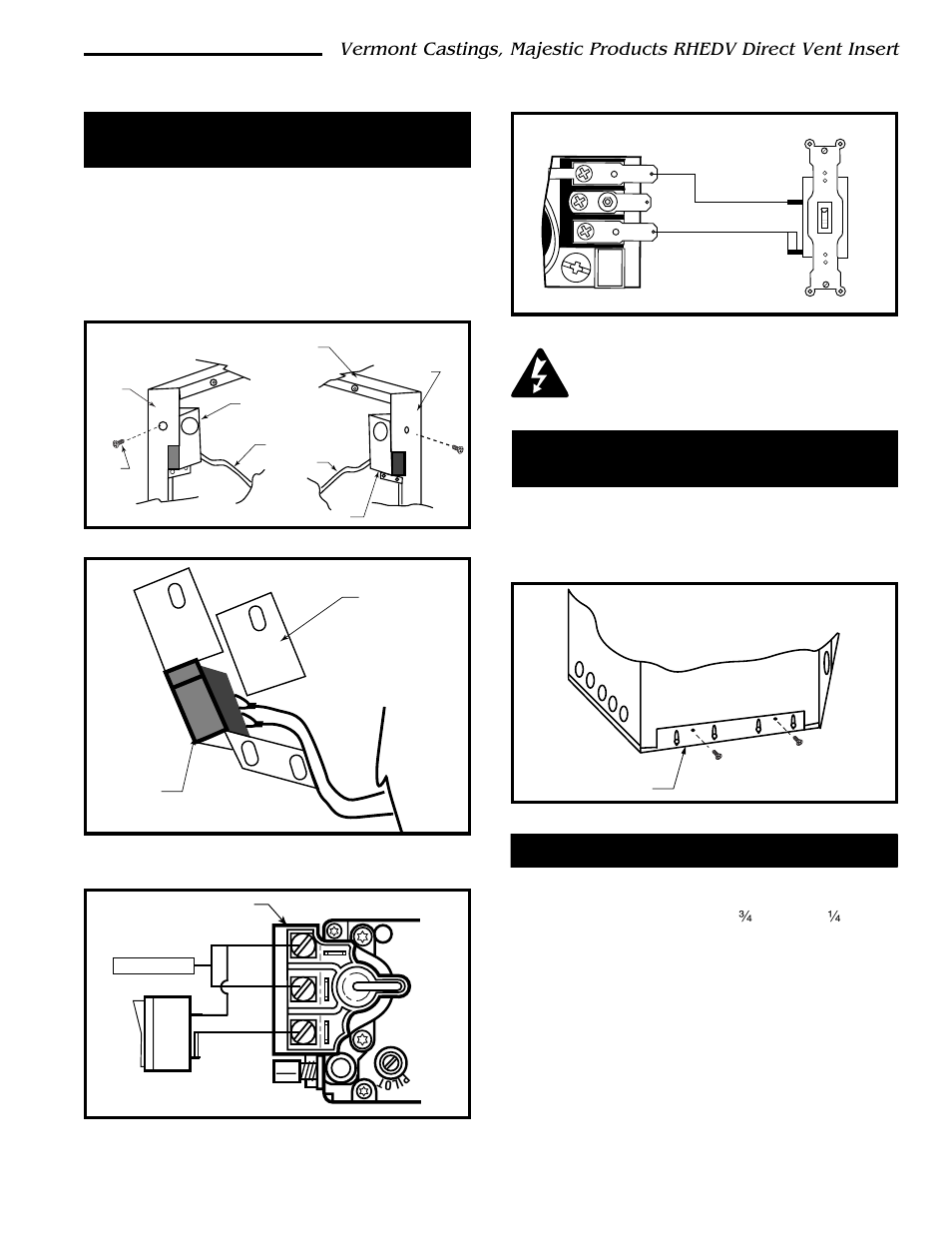 Installation of trim switch for rn/rp gas valves, Adjustment of levelling bar (if required), Venting and installation | Vermont Casting RHEDV42 User Manual | Page 7 / 38
