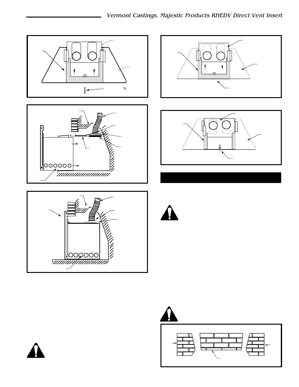 Ceramic refractory installation | Vermont Casting RHEDV42 User Manual | Page 9 / 38