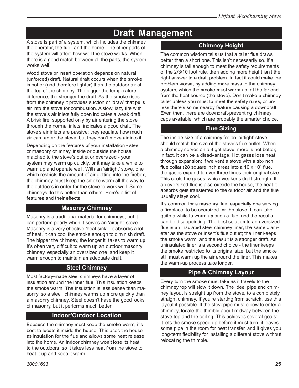 Draft management | Vermont Casting 1945 User Manual | Page 25 / 40
