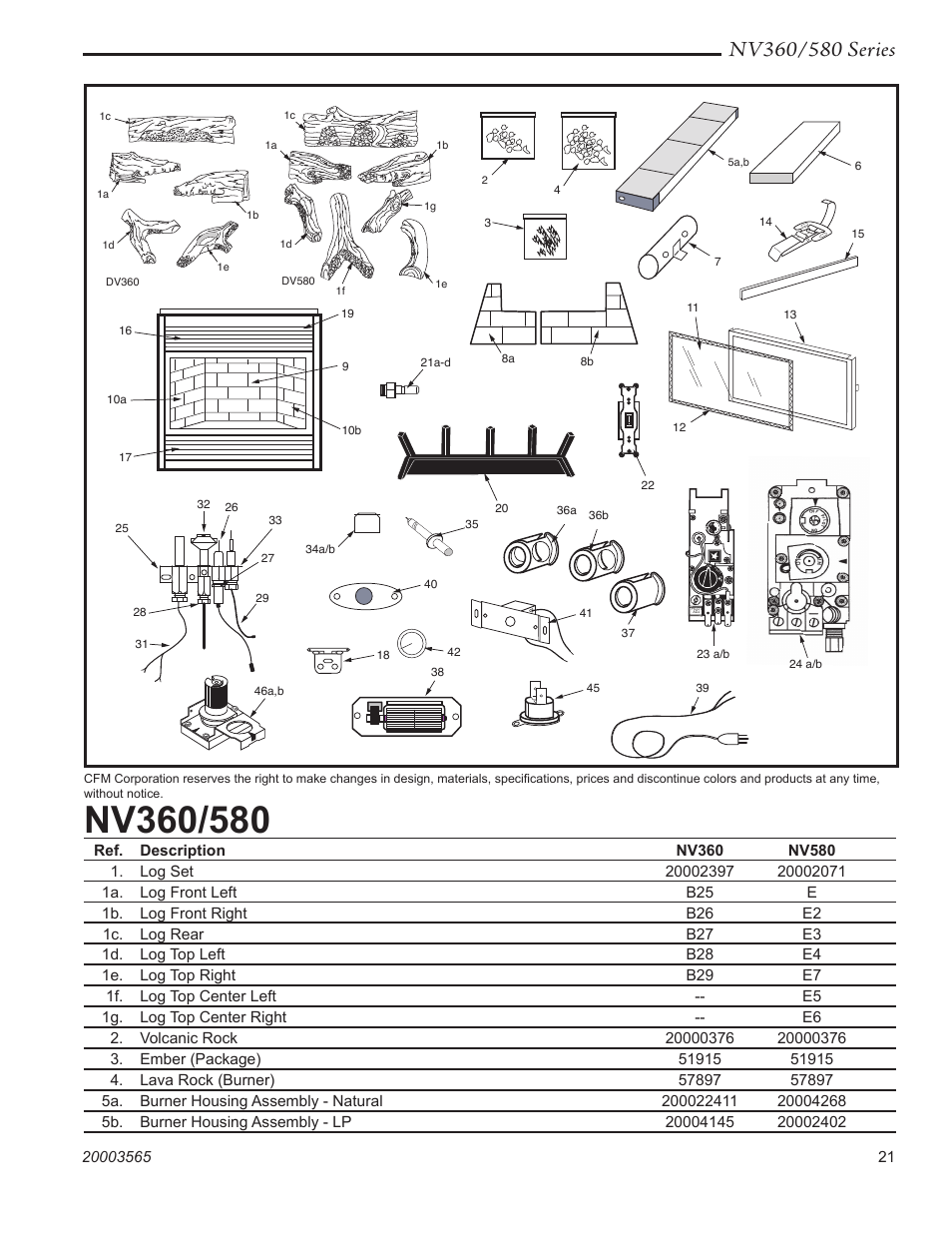 Vermont Casting NV580 User Manual | Page 21 / 28