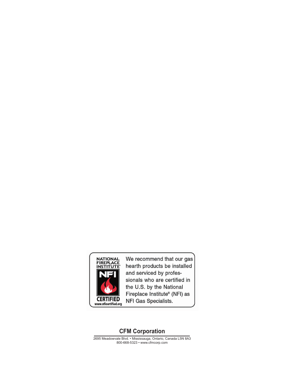 Cfm corporation | Vermont Casting NV580 User Manual | Page 28 / 28
