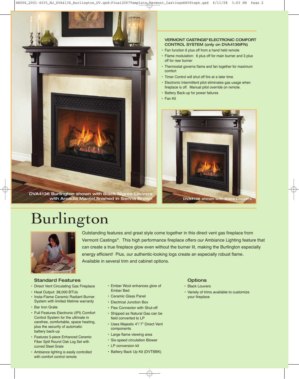 Burlington | Vermont Casting DVA4136 User Manual | Page 2 / 4