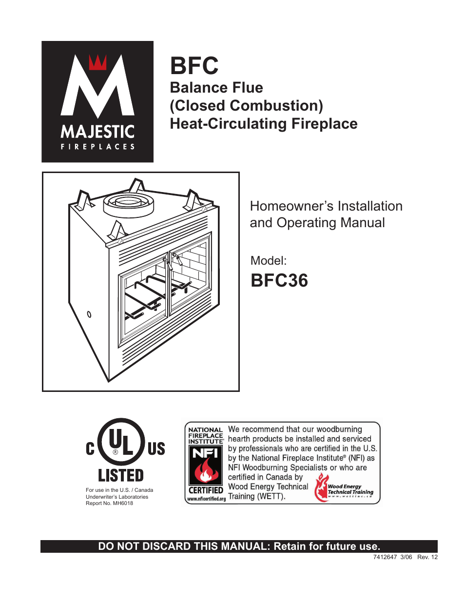 Vermont Casting BFC36 User Manual | 24 pages