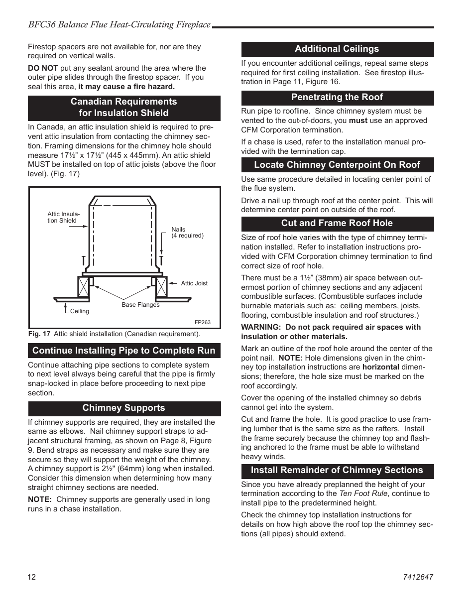 Vermont Casting BFC36 User Manual | Page 12 / 24