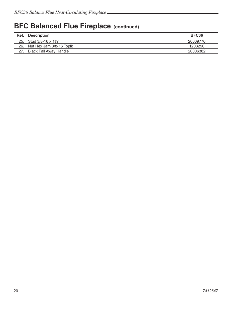 Bfc balanced flue fireplace | Vermont Casting BFC36 User Manual | Page 20 / 24