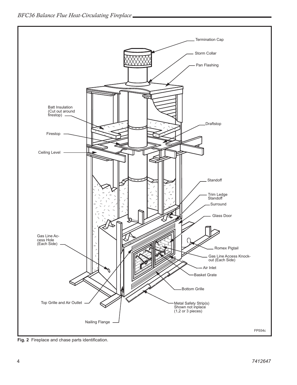 Bfc36 balance flue heat-circulating fireplace | Vermont Casting BFC36 User Manual | Page 4 / 24