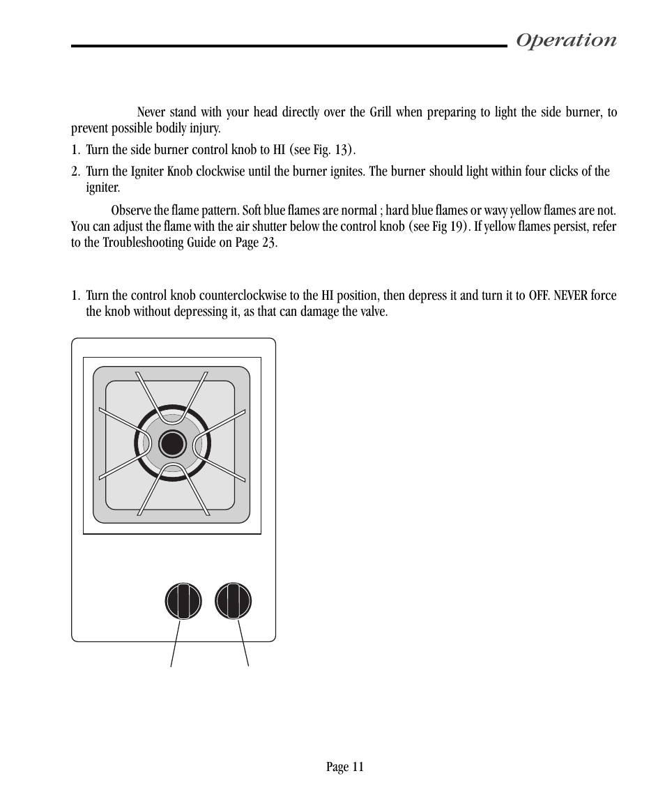 Operation | Vermont Casting CF9030 User Manual | Page 17 / 31