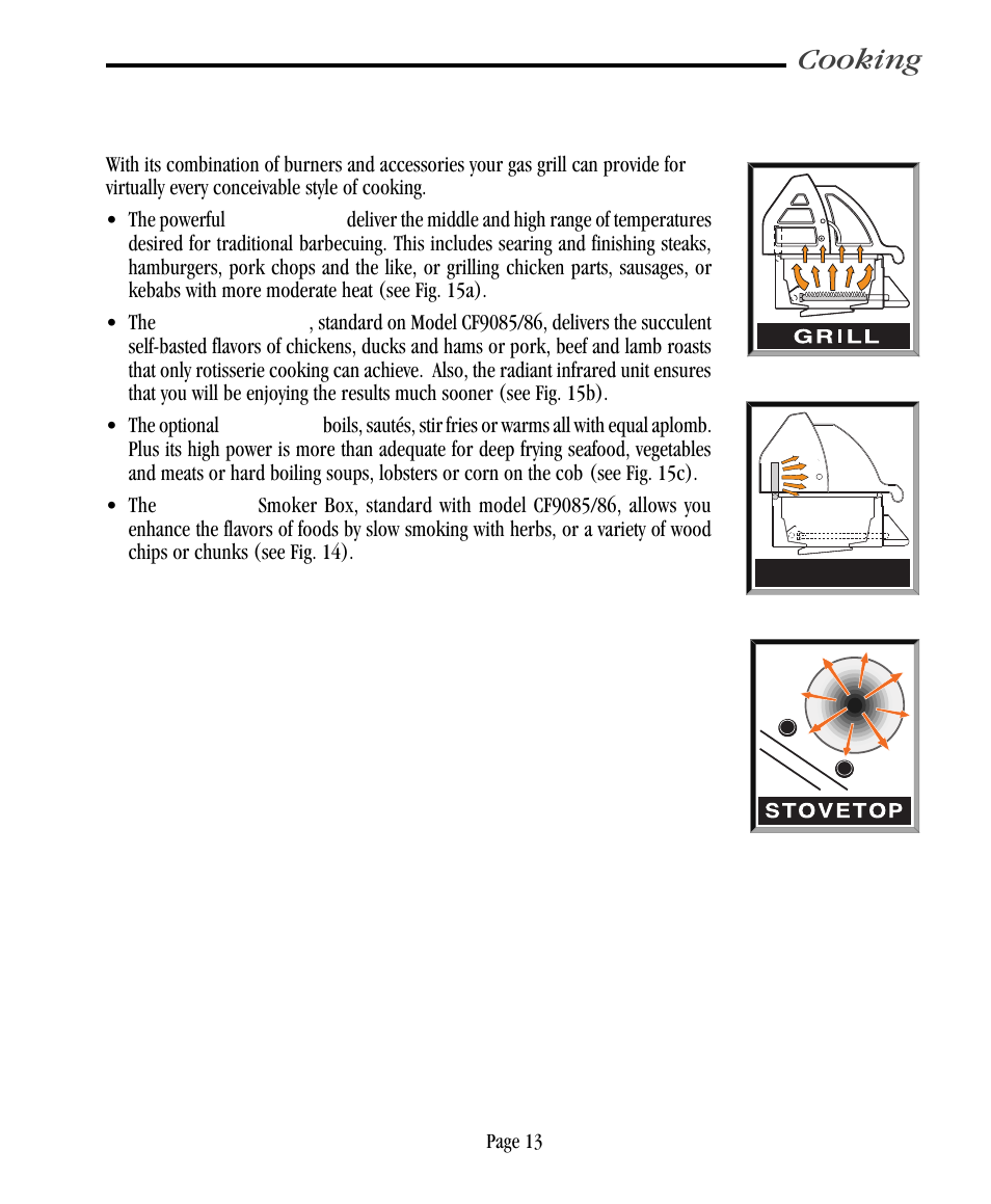 Cooking | Vermont Casting CF9030 User Manual | Page 19 / 31