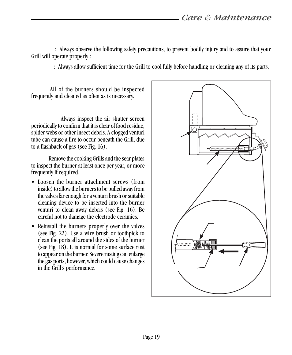 Care & maintenance, Care & cleaning | Vermont Casting CF9030 User Manual | Page 25 / 31