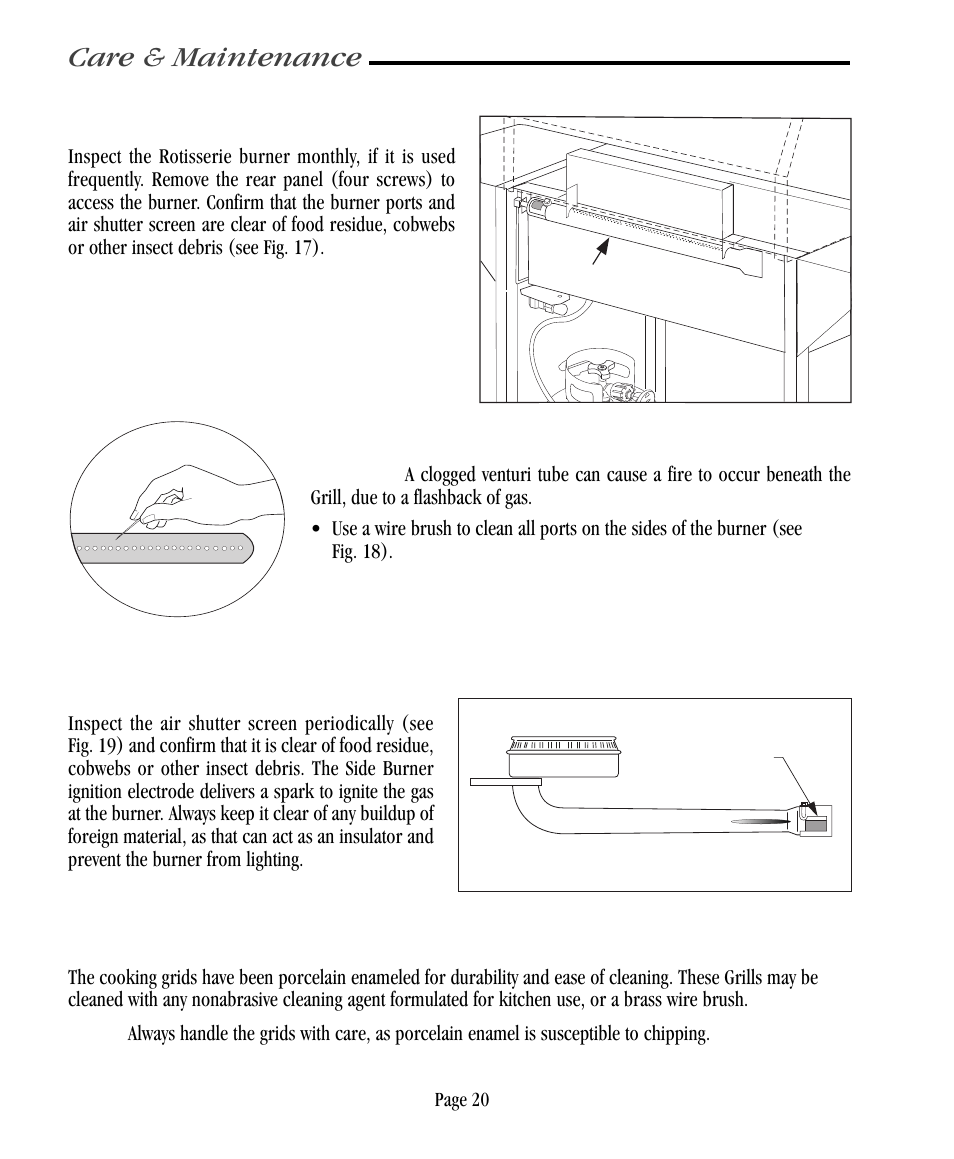 Care & maintenance | Vermont Casting CF9030 User Manual | Page 26 / 31