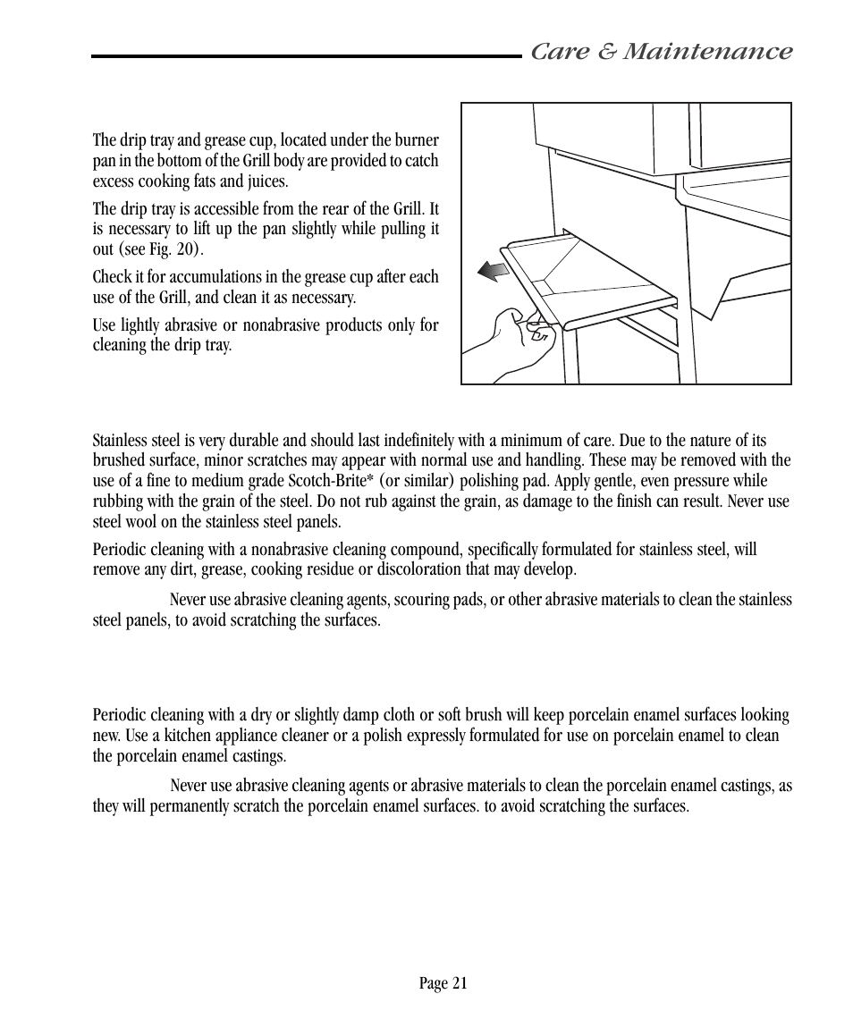 Care & maintenance | Vermont Casting CF9030 User Manual | Page 27 / 31