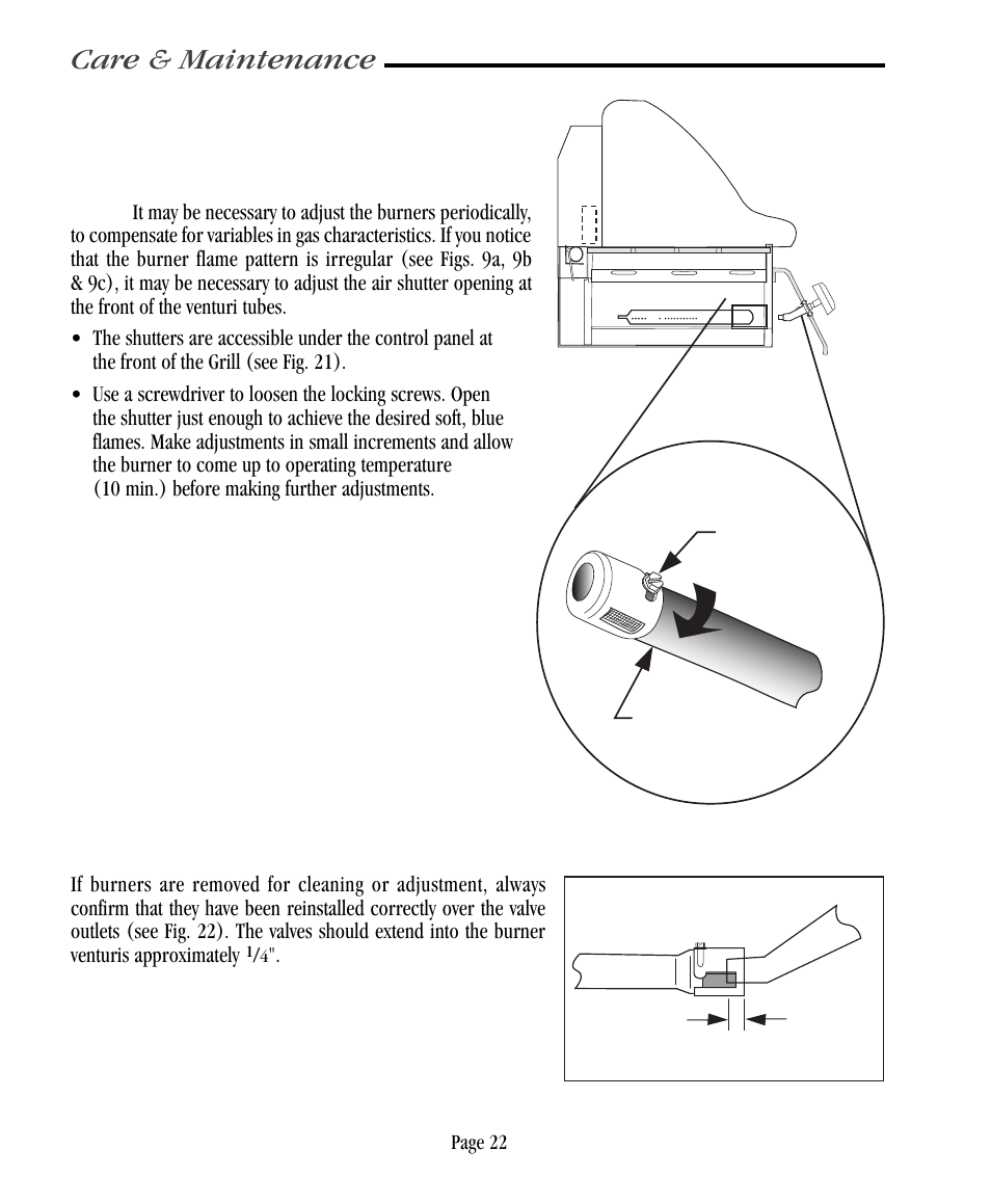 Care & maintenance | Vermont Casting CF9030 User Manual | Page 28 / 31