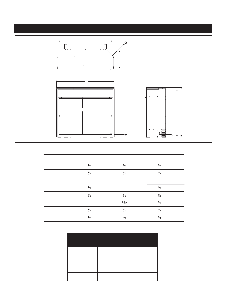 Fireplace dimensions | Vermont Casting VCEF26 User Manual | Page 4 / 12