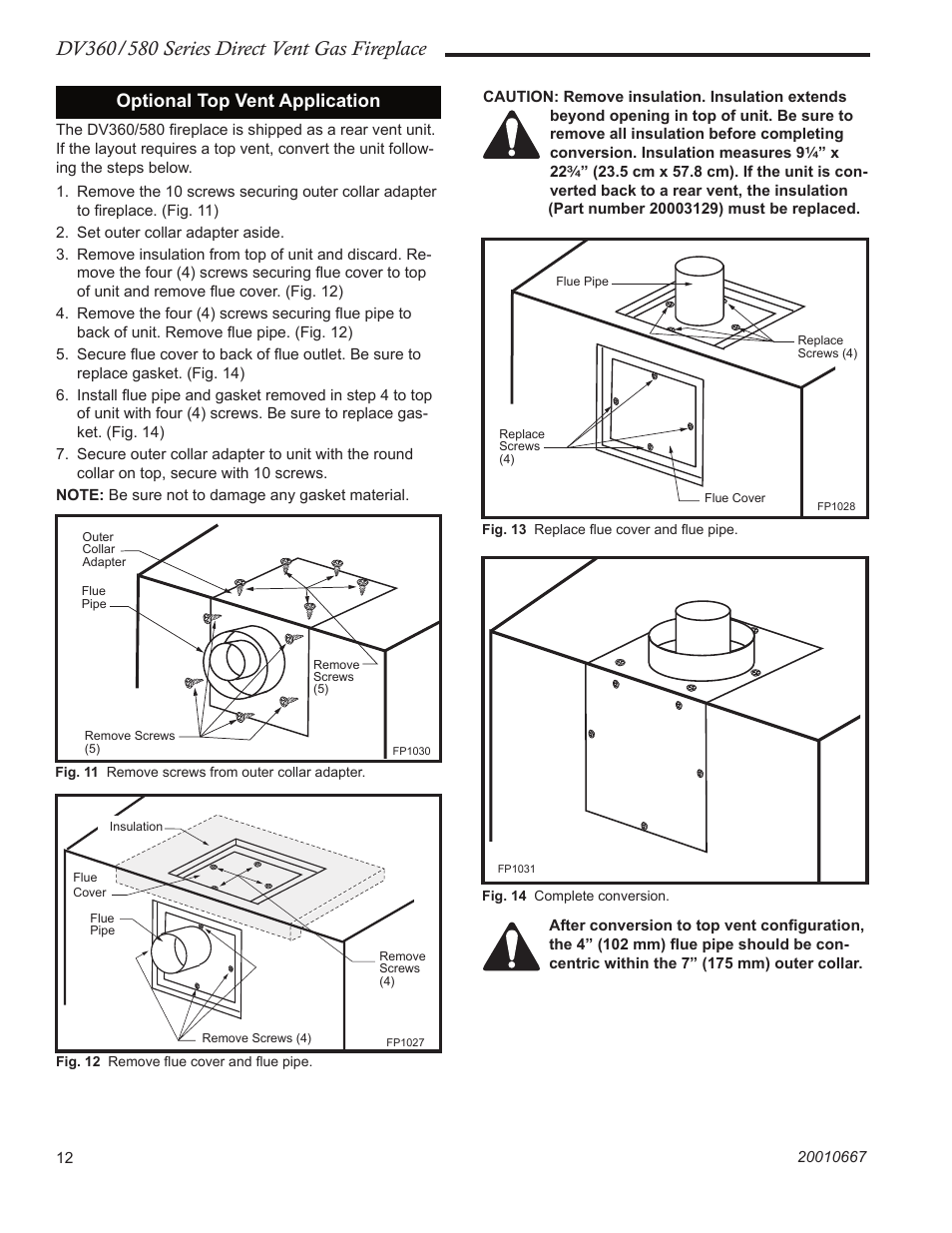 Optional top vent application | Vermont Casting DV580 User Manual | Page 12 / 60