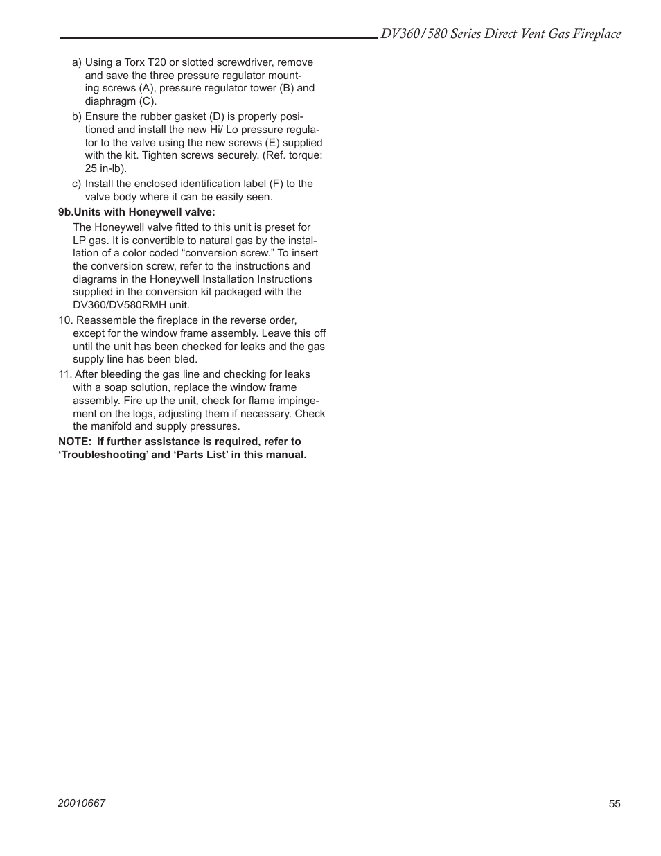 Vermont Casting DV580 User Manual | Page 55 / 60