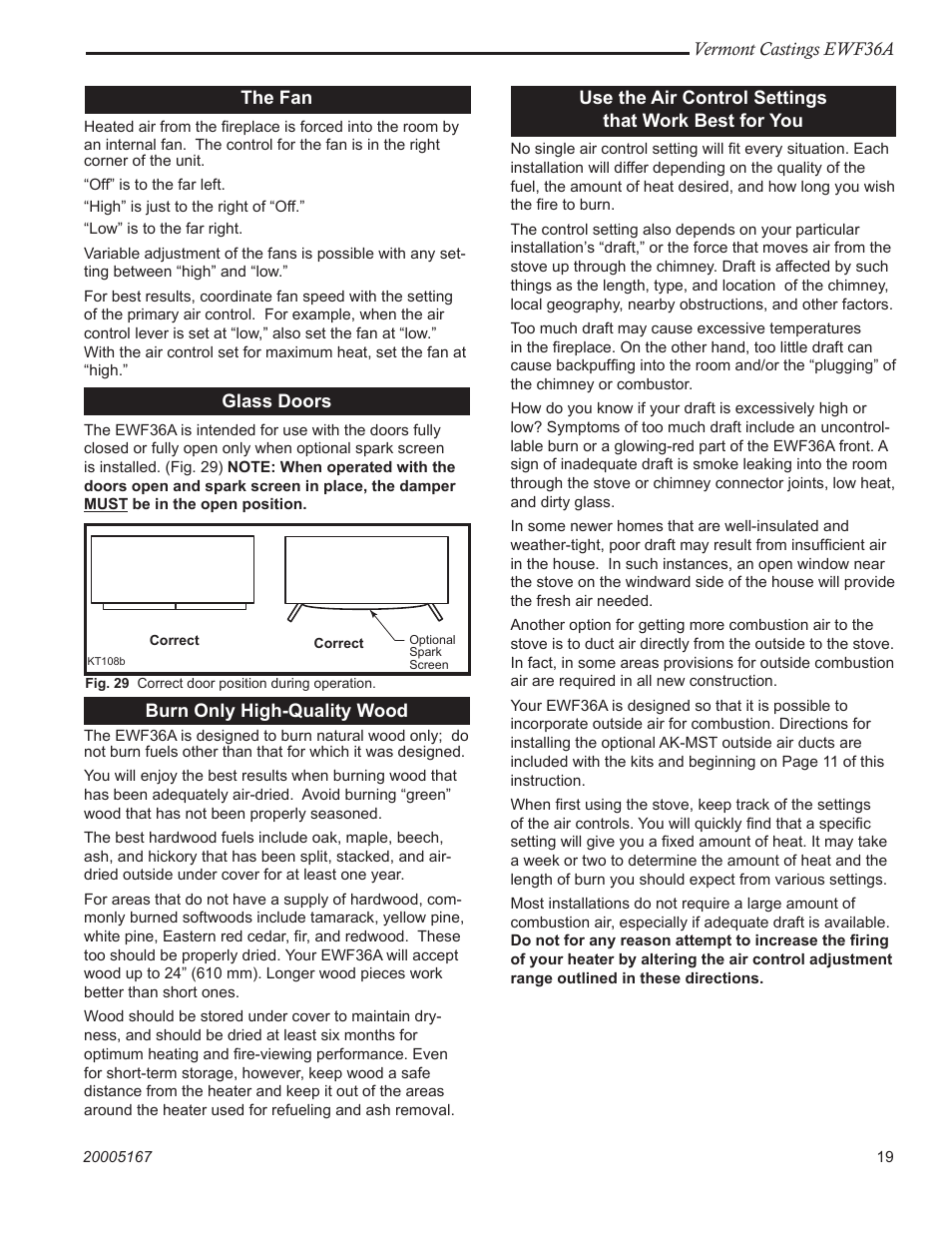 Vermont Casting EWF36A User Manual | Page 19 / 32