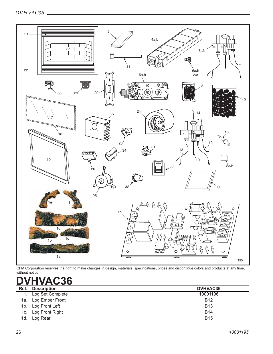 Dvhvac36 | Vermont Casting DVHVAC36 User Manual | Page 26 / 32
