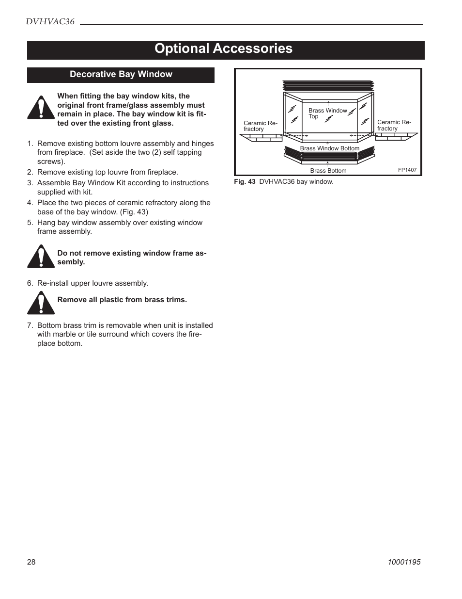 Optional accessories | Vermont Casting DVHVAC36 User Manual | Page 28 / 32