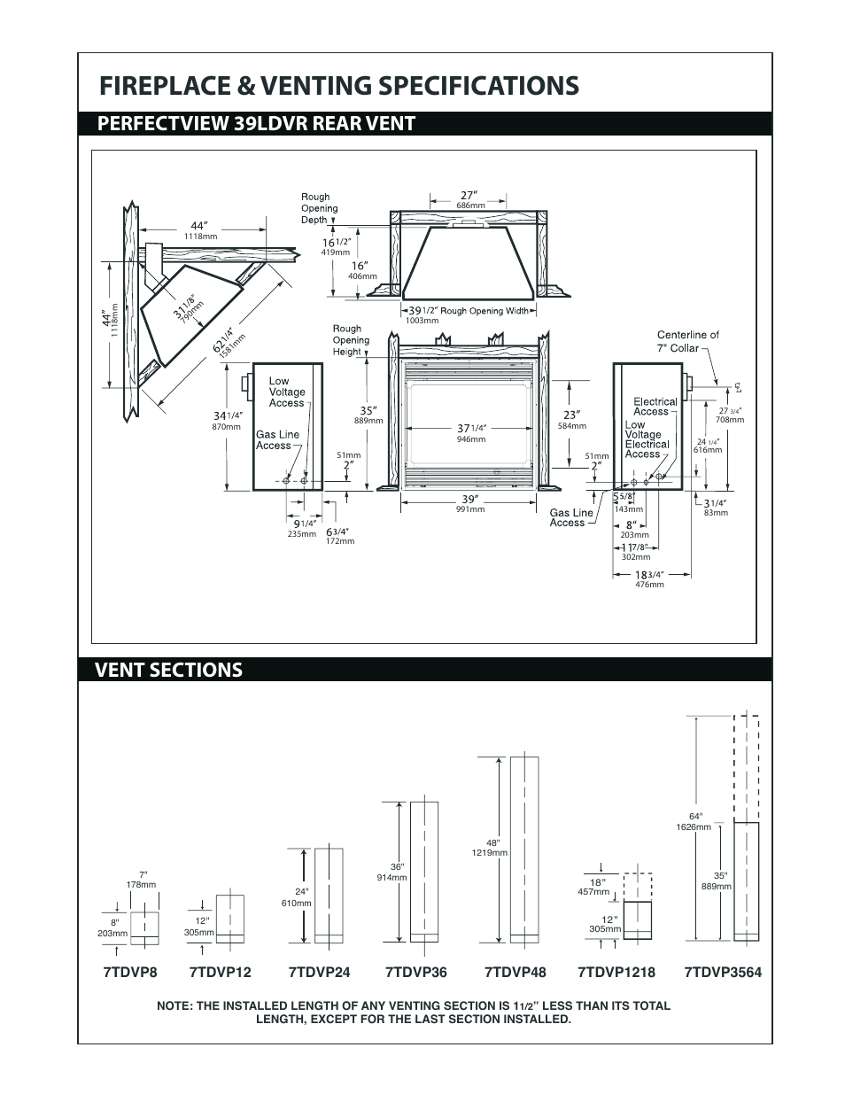 Vermont Casting 39LDVR User Manual | 3 pages
