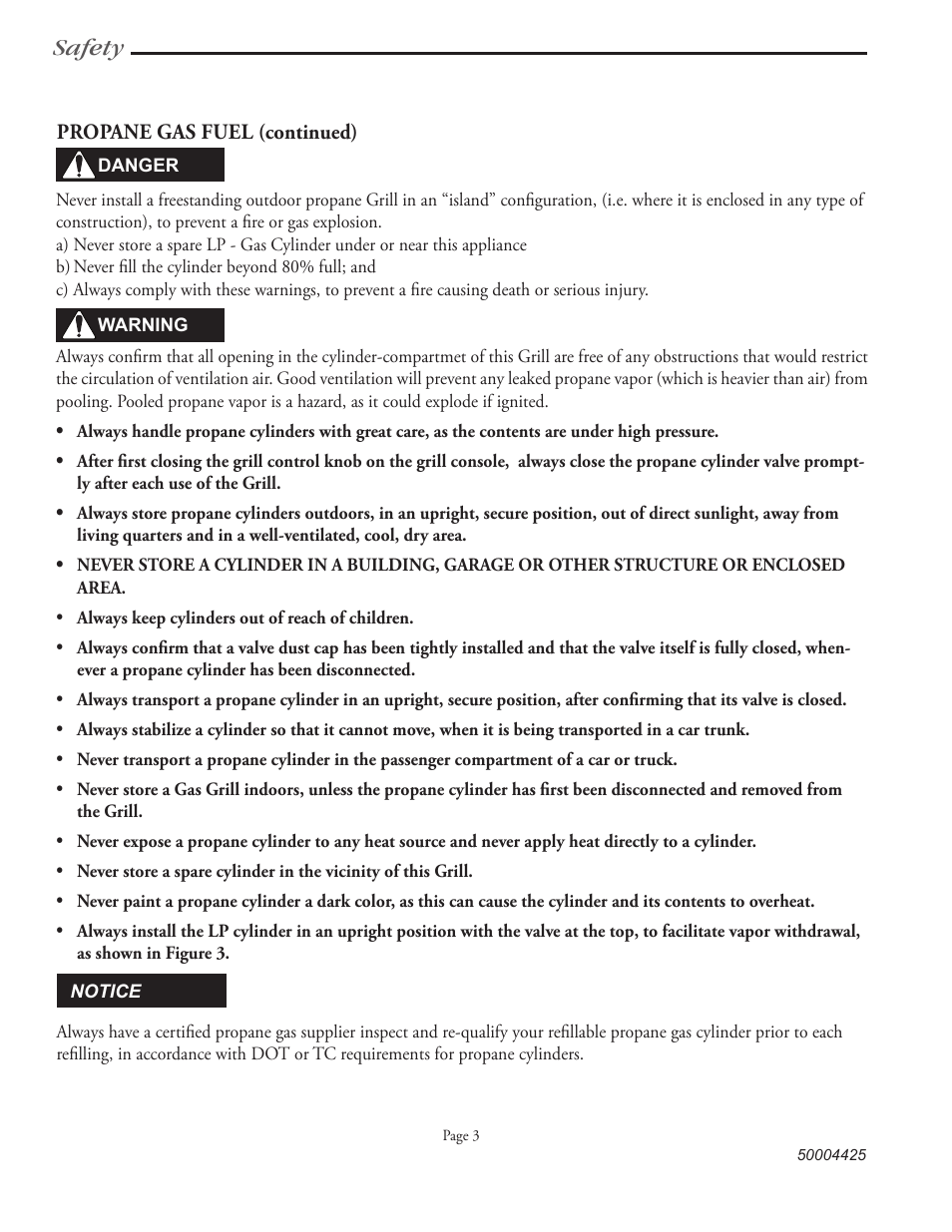 Safety | Vermont Casting VM508 User Manual | Page 11 / 32