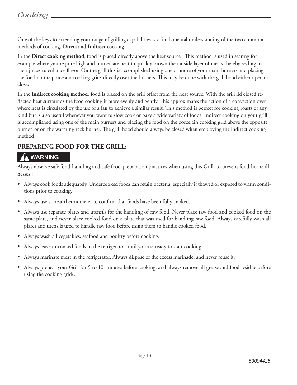 Cooking | Vermont Casting VM508 User Manual | Page 21 / 32